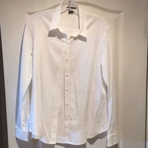 Theory small linen blend dress shirt